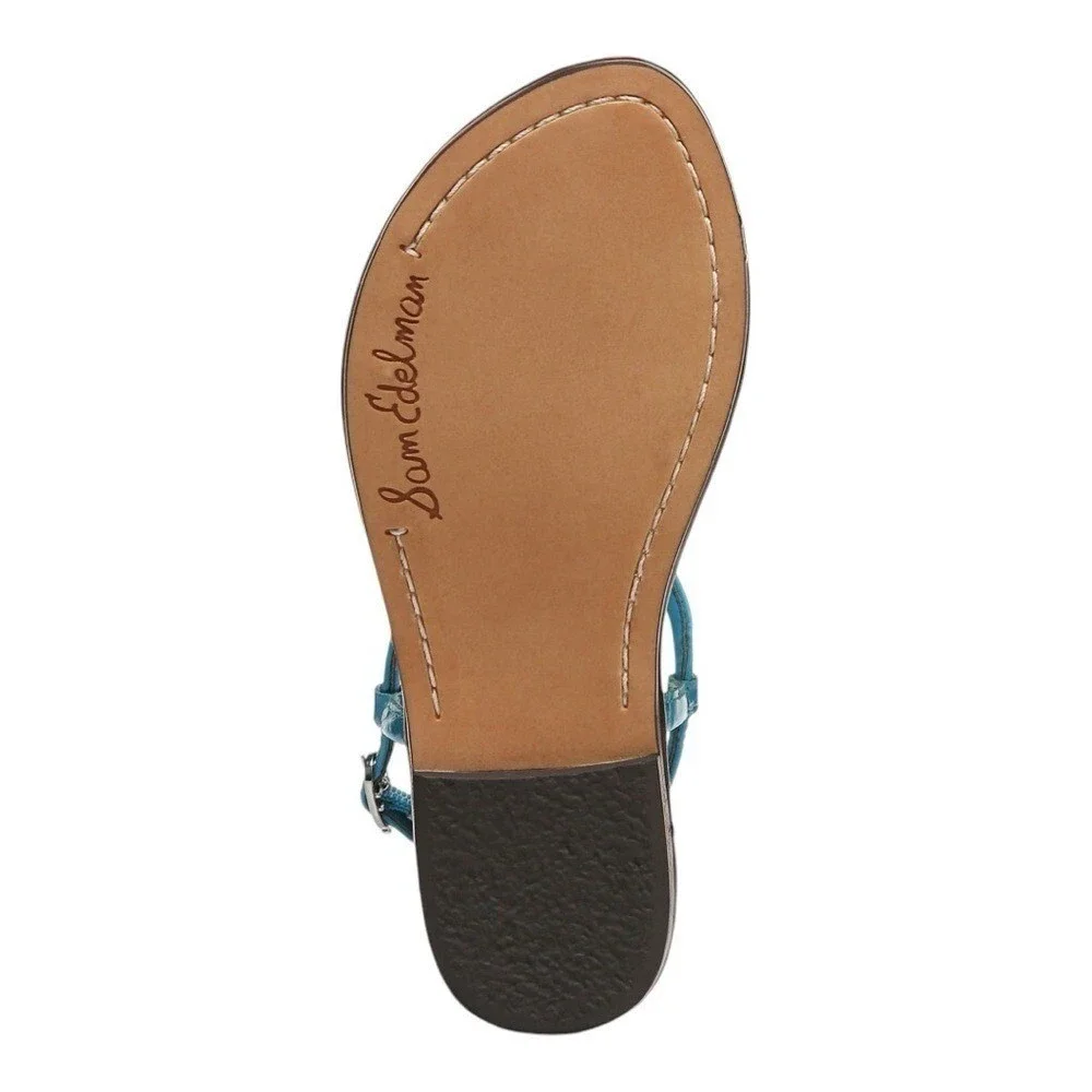 Sam Edelman Kids Agua Azure Suede T-strap Gigi Thong Sandals Size 11